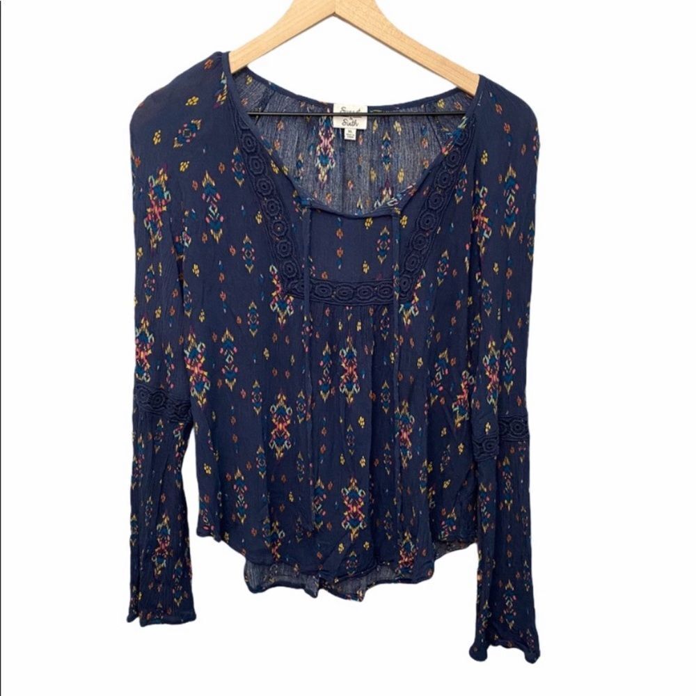 Sunset & sixth floral boho blouse Xs